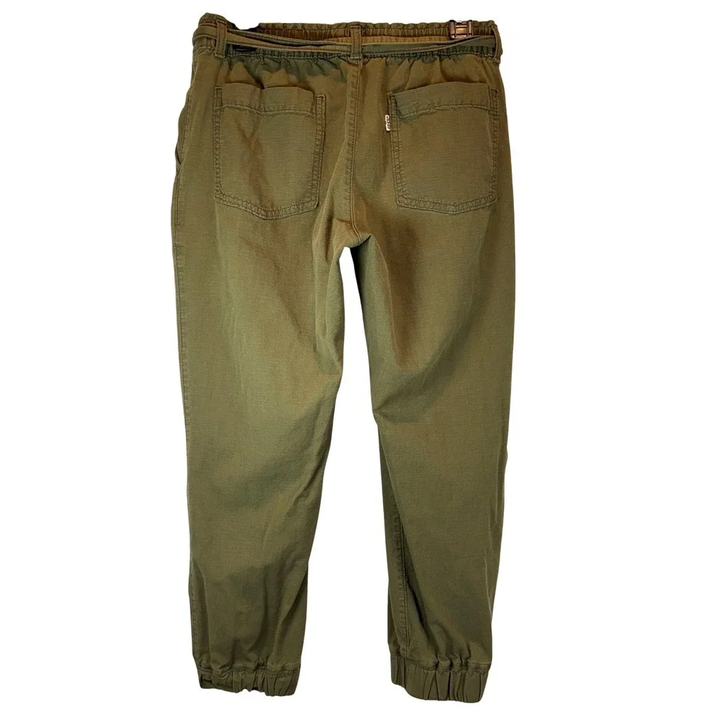 Levi's Tapered Jet Set Pull-On Belted Pants Paper Bag Style Women's size S Y2K‎ - Picture 3 of 11